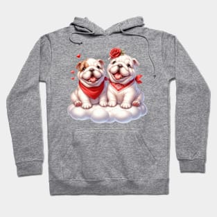 Valentine Bulldog Couple Hoodie